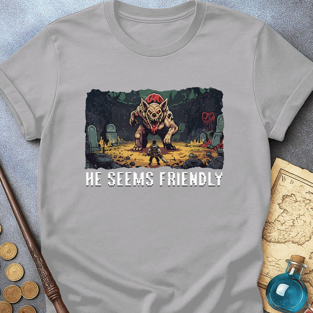 He Seems Friendly Cursed Hound T-Shirt