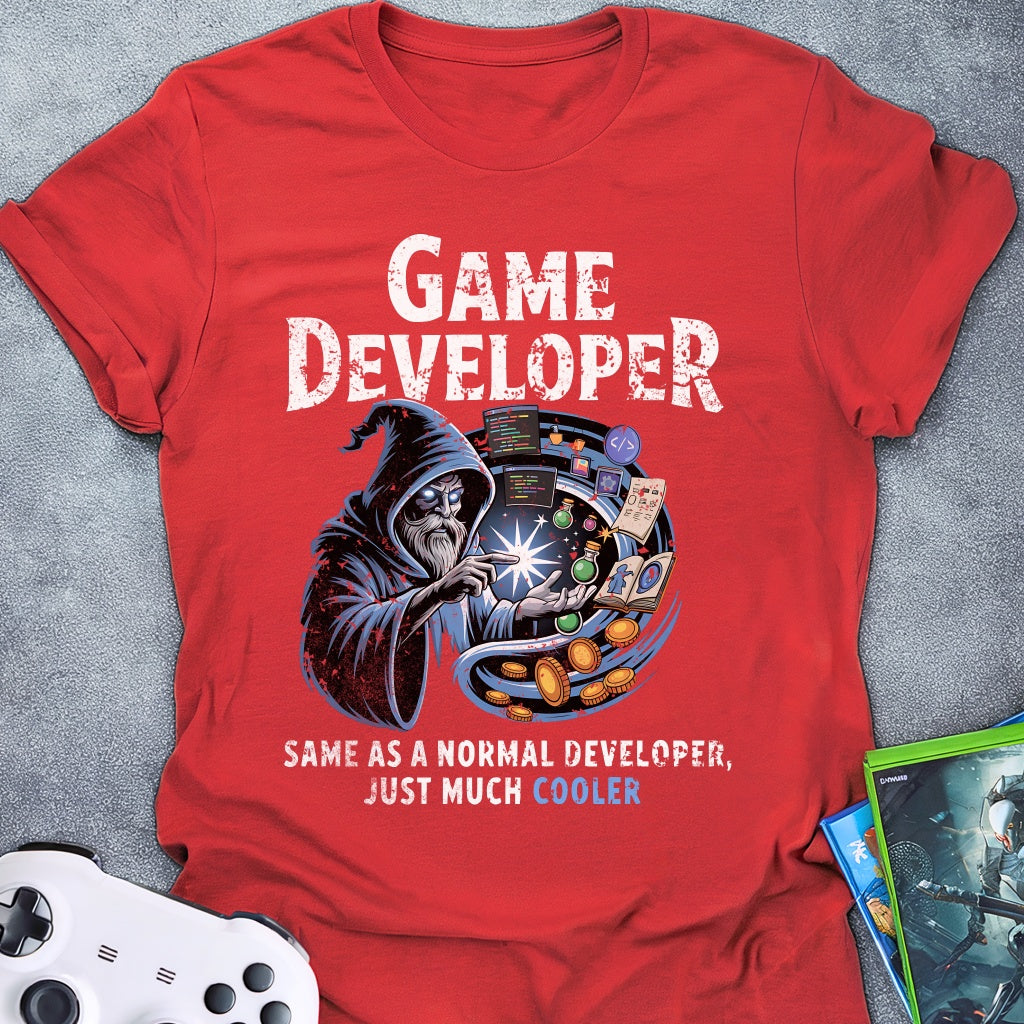 Game Developer Cooler Wizard T-Shirt