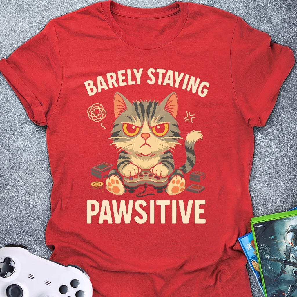 Barely Staying Pawsitive T-Shirt