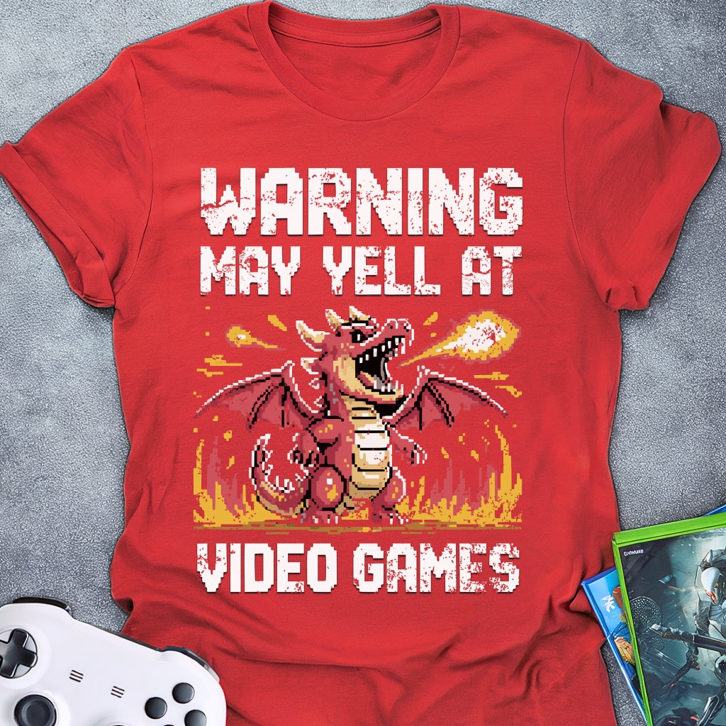 Warning May Yell Dragon T-Shirt