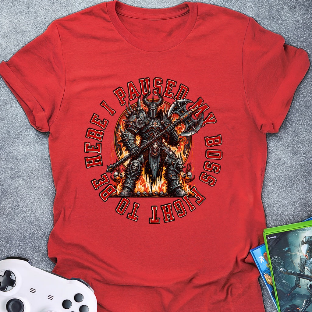 I Paused Boss Fight Knight T-Shirt