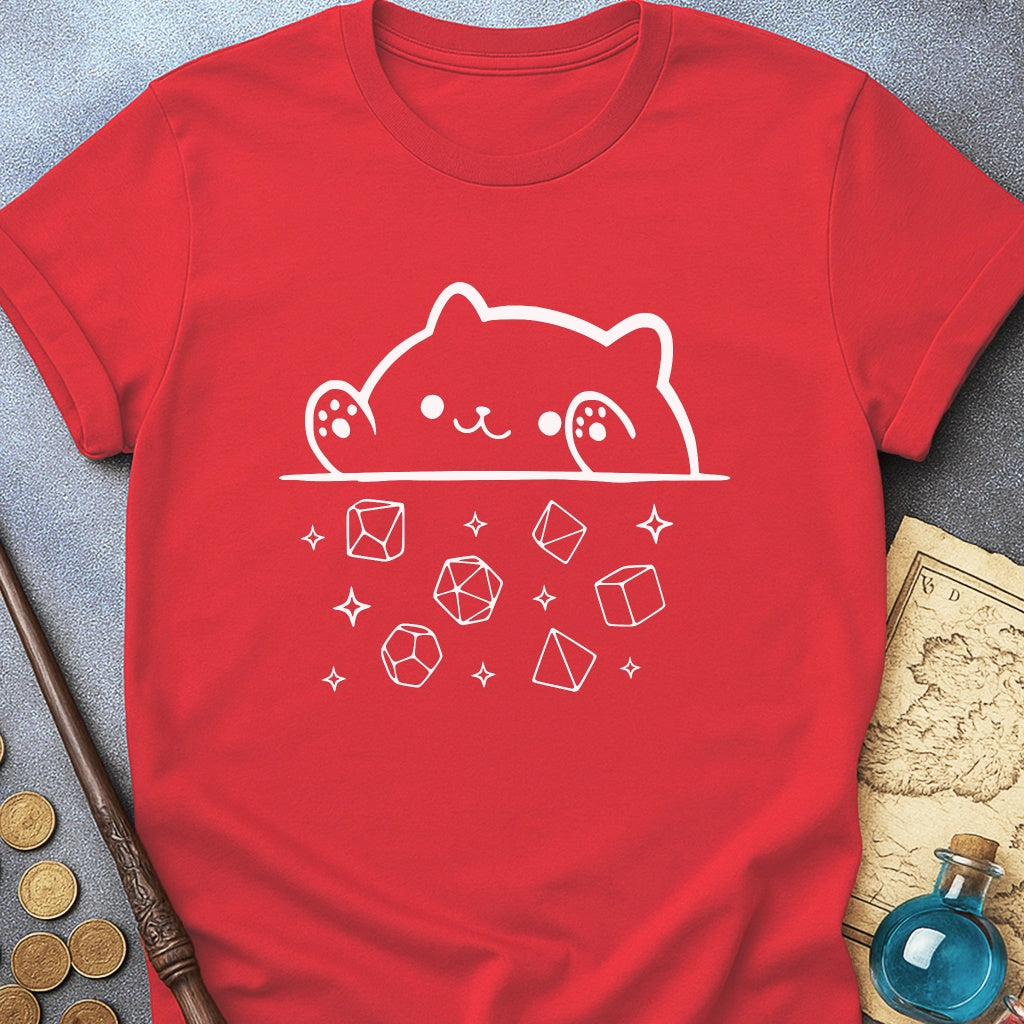 Cat Rolling Dice Line T-Shirt