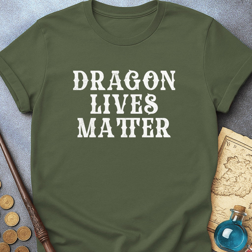 Dragon Lives Matter Text T-Shirt