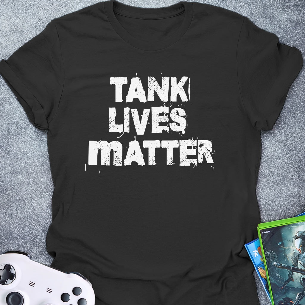 Tank Lives Matter Text T-Shirt