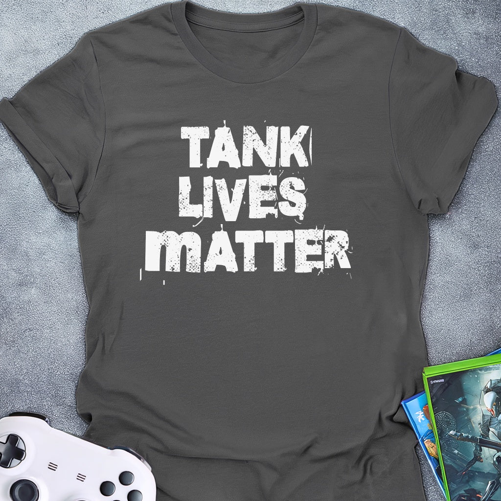 Tank Lives Matter Text T-Shirt