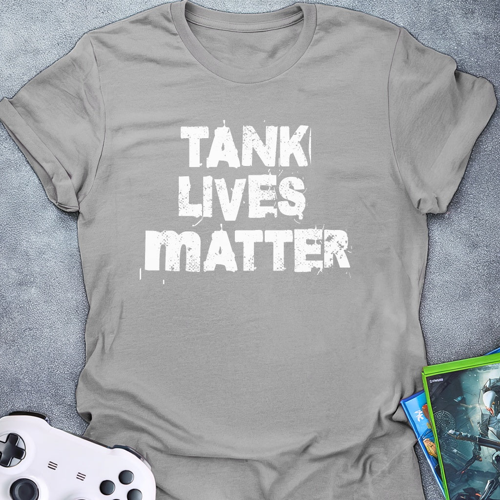 Tank Lives Matter Text T-Shirt