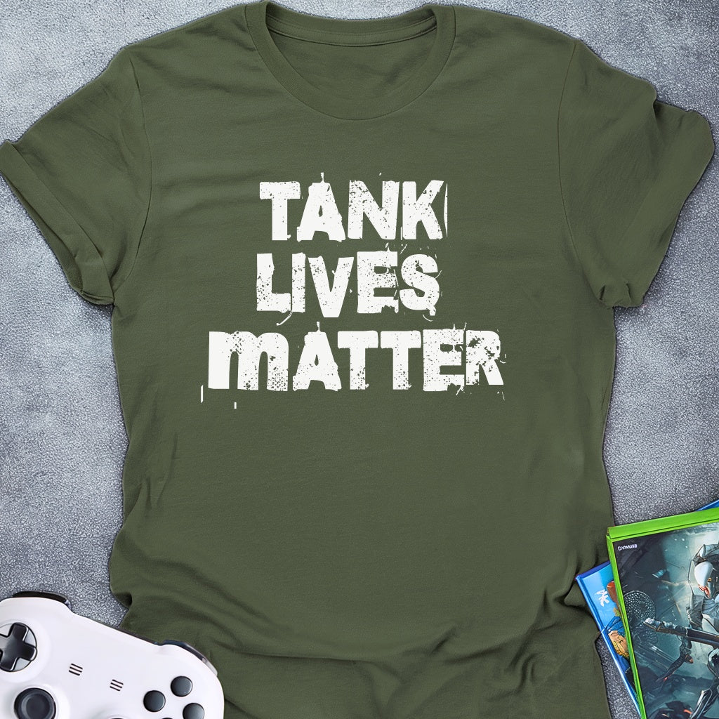 Tank Lives Matter Text T-Shirt