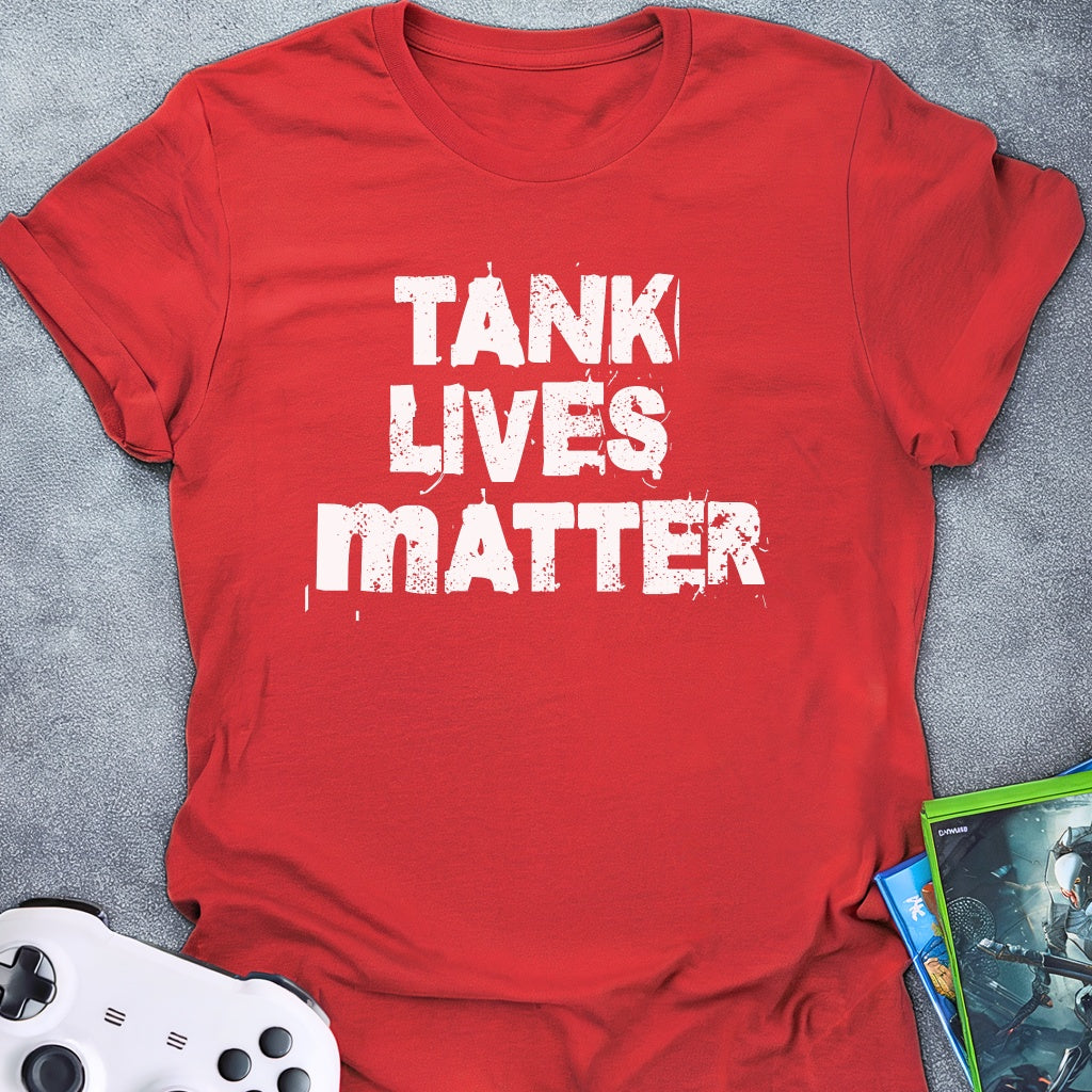 Tank Lives Matter Text T-Shirt