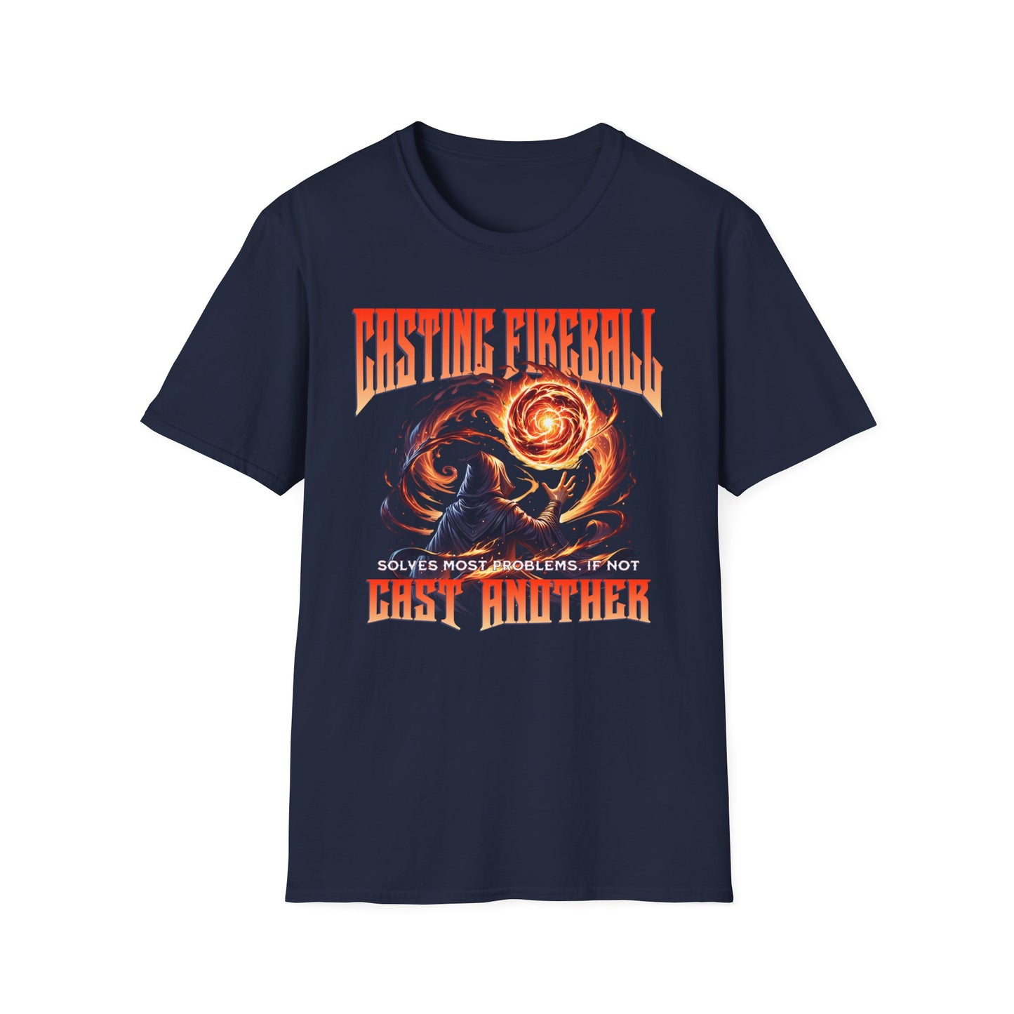 Casting Fireball Wizard T-Shirt