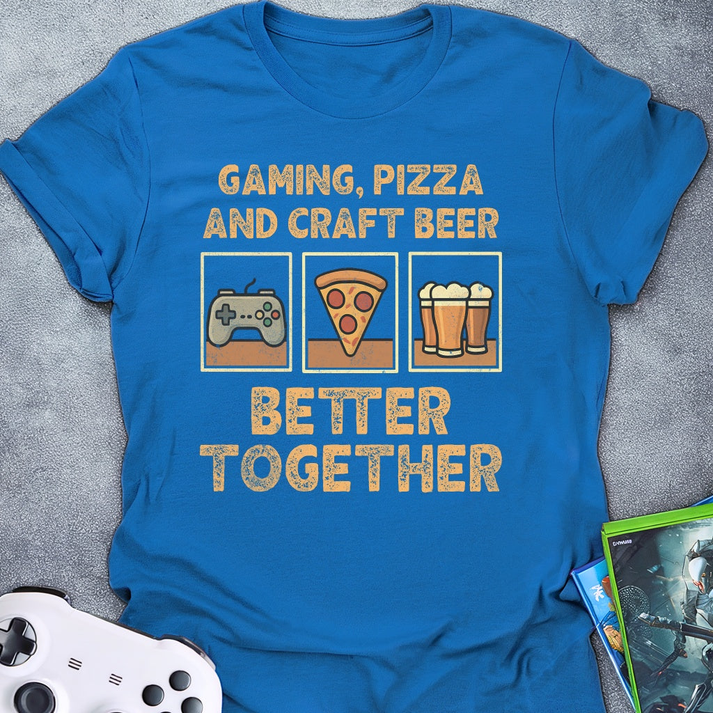 Gaming Pizza and Craft Beer T-Shirt