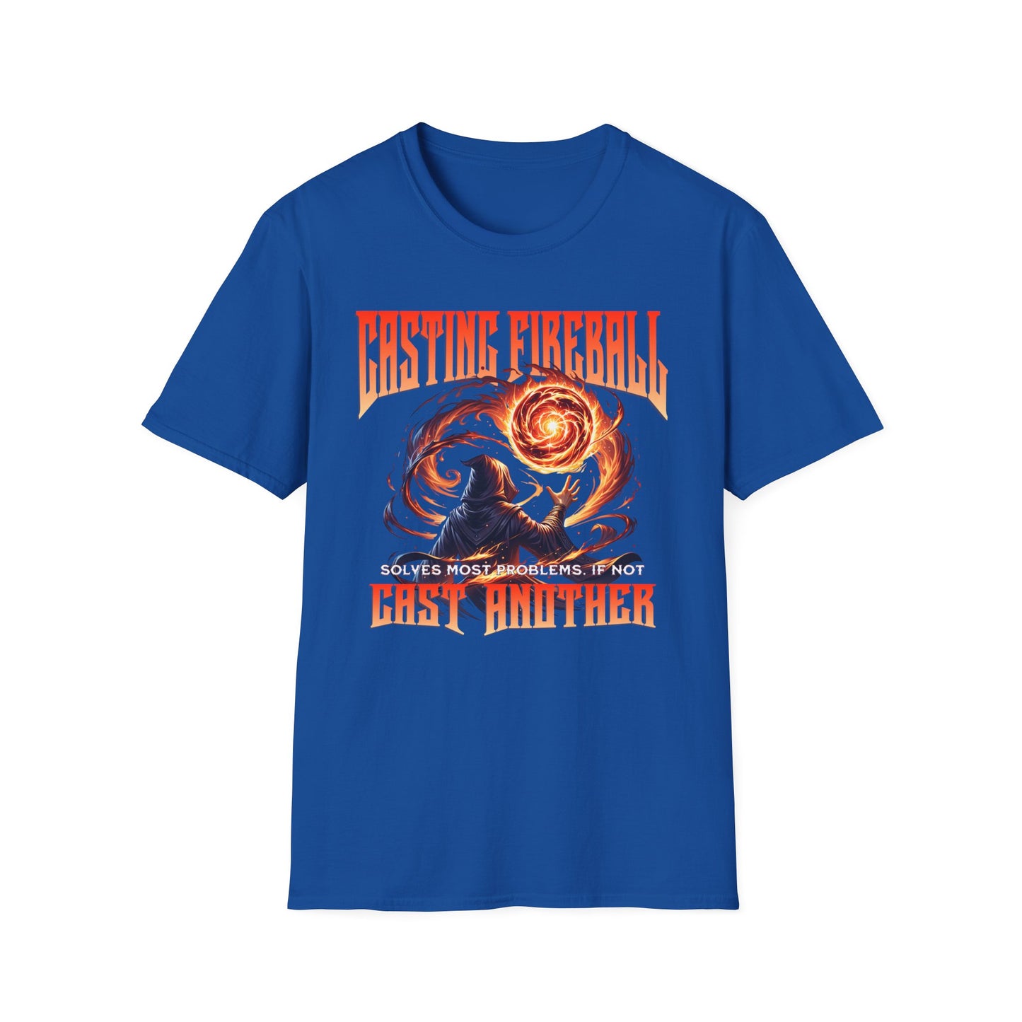 Casting Fireball Wizard T-Shirt