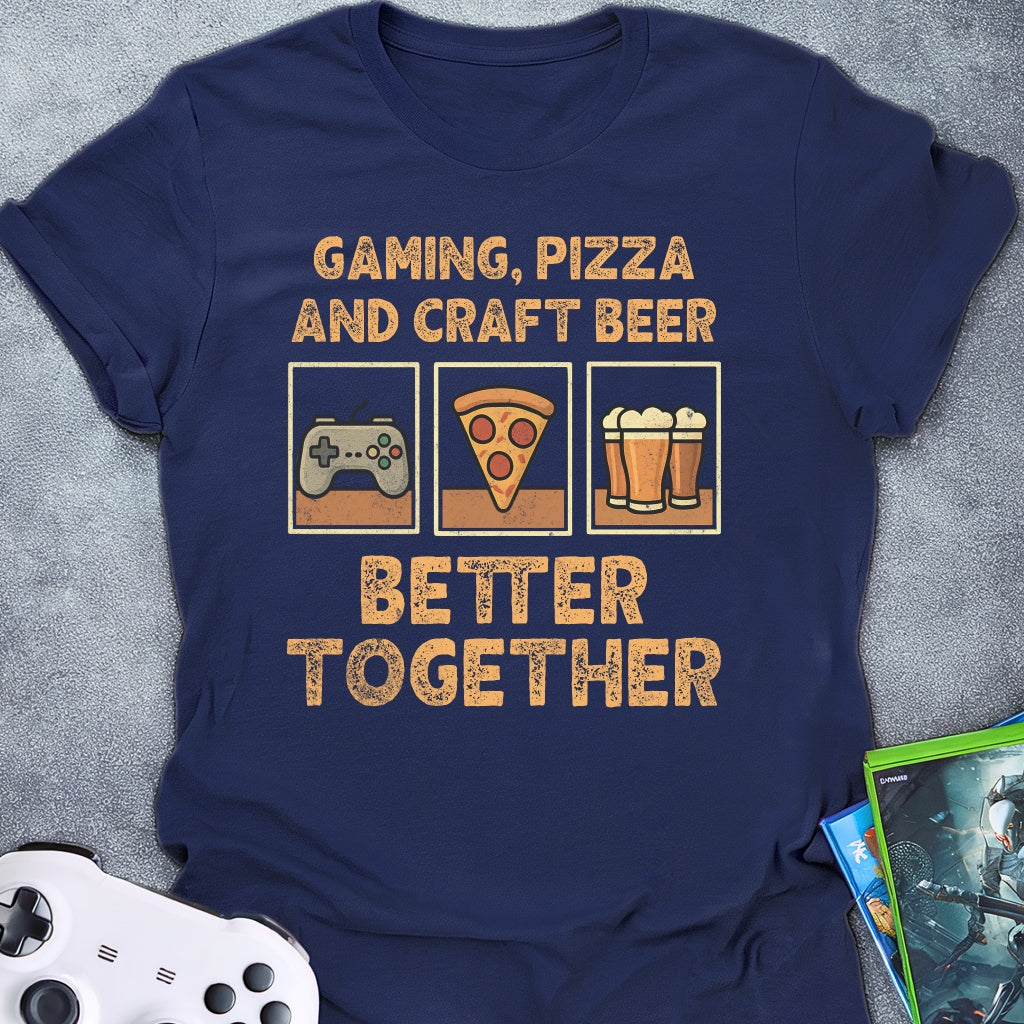 Gaming Pizza and Craft Beer T-Shirt