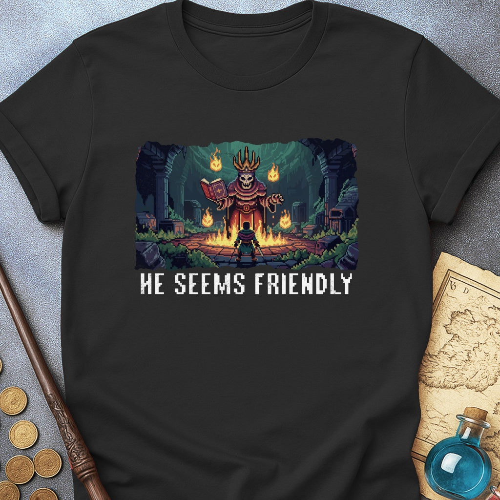 He Seems Friendly Lich Lord T-Shirt