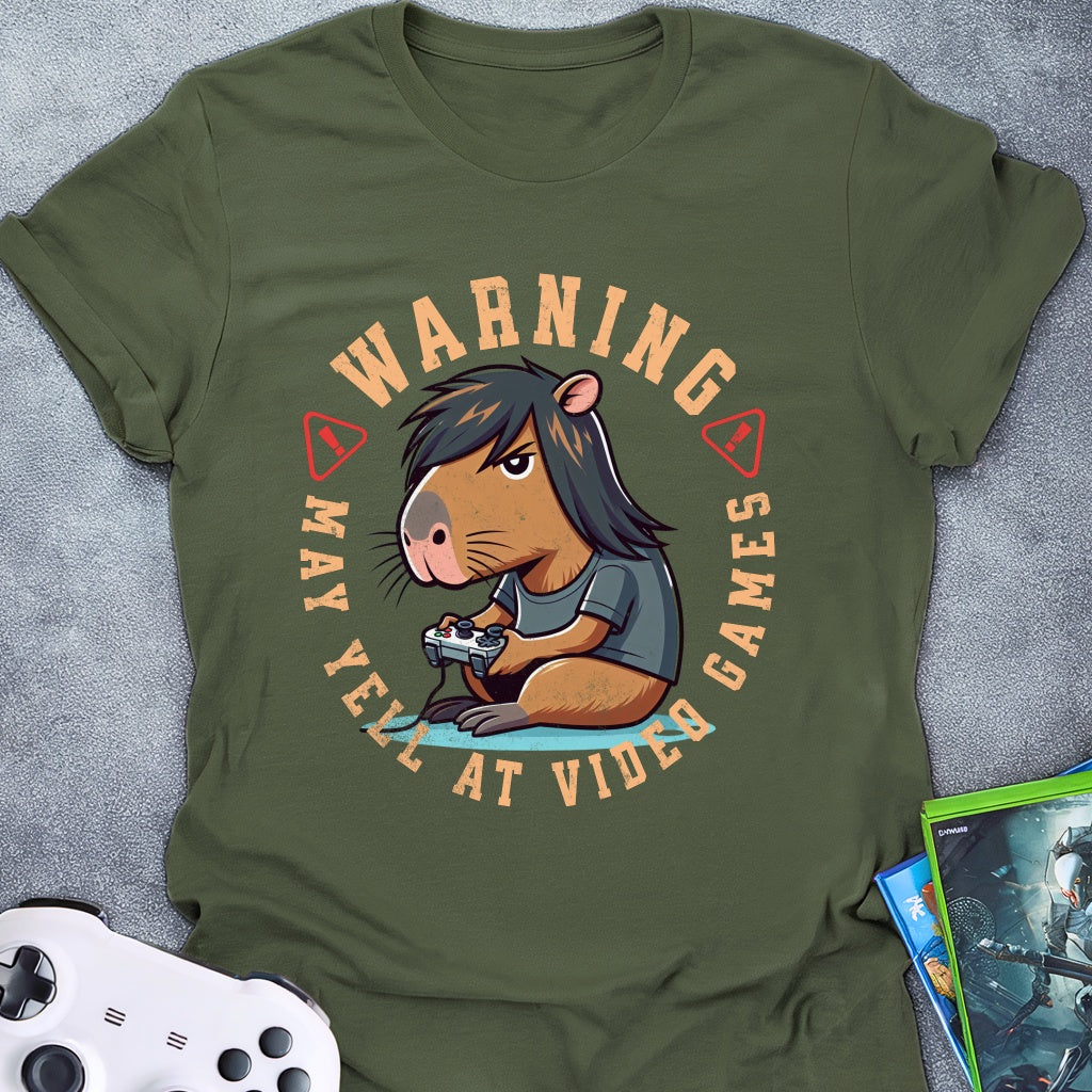 Warning May Yell Capybara T-Shirt