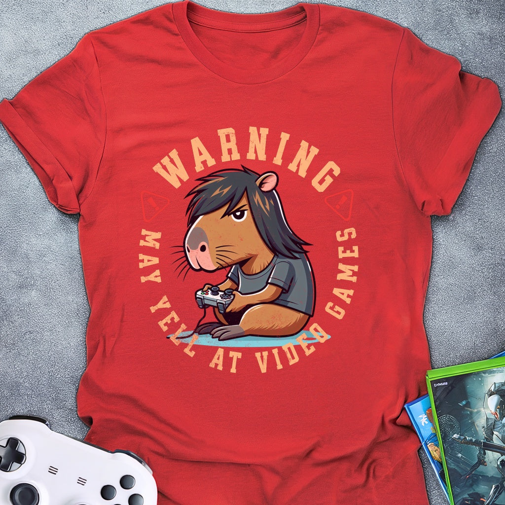 Warning May Yell Capybara T-Shirt