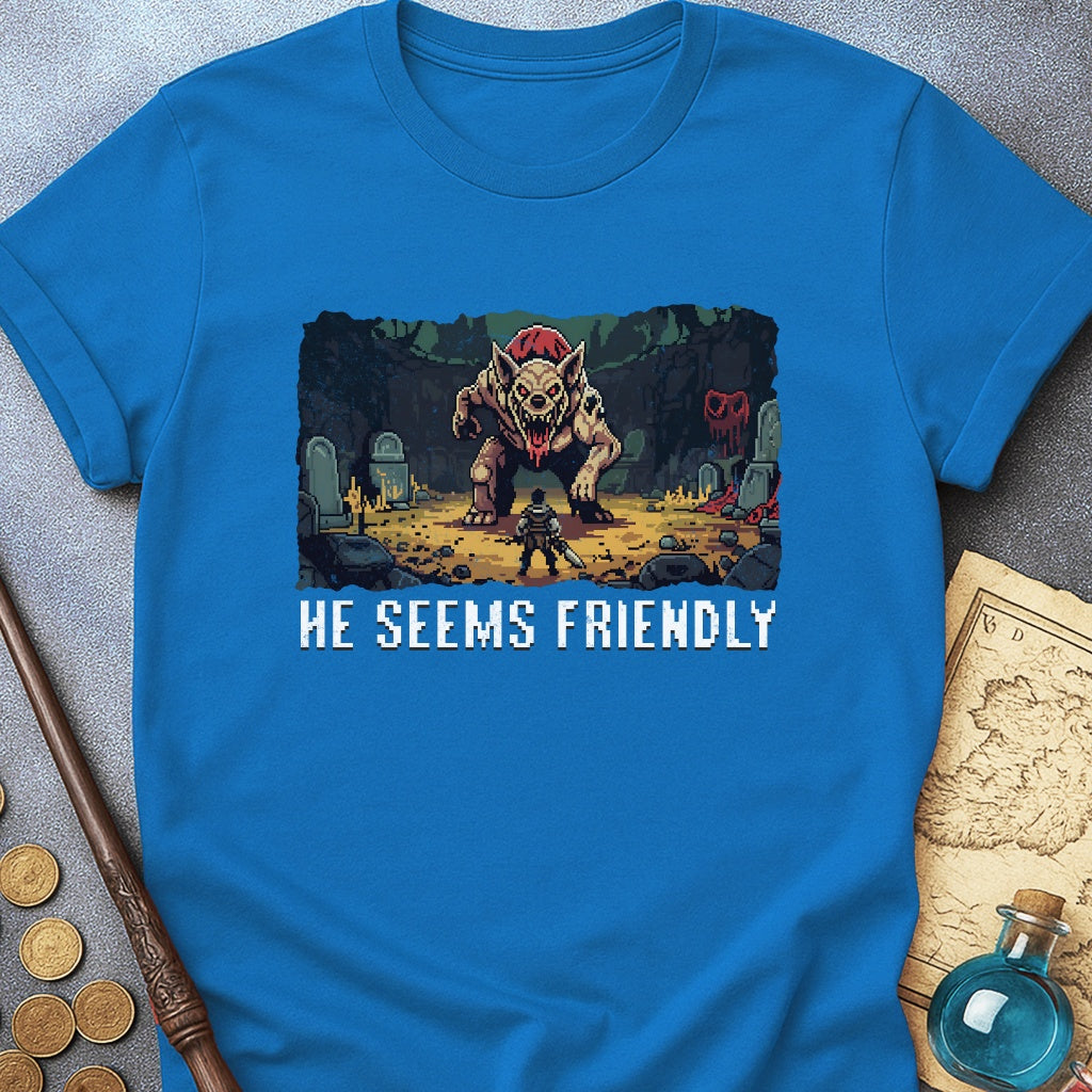 He Seems Friendly Cursed Hound T-Shirt