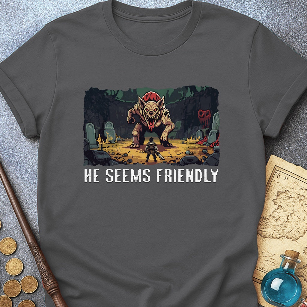 He Seems Friendly Cursed Hound T-Shirt