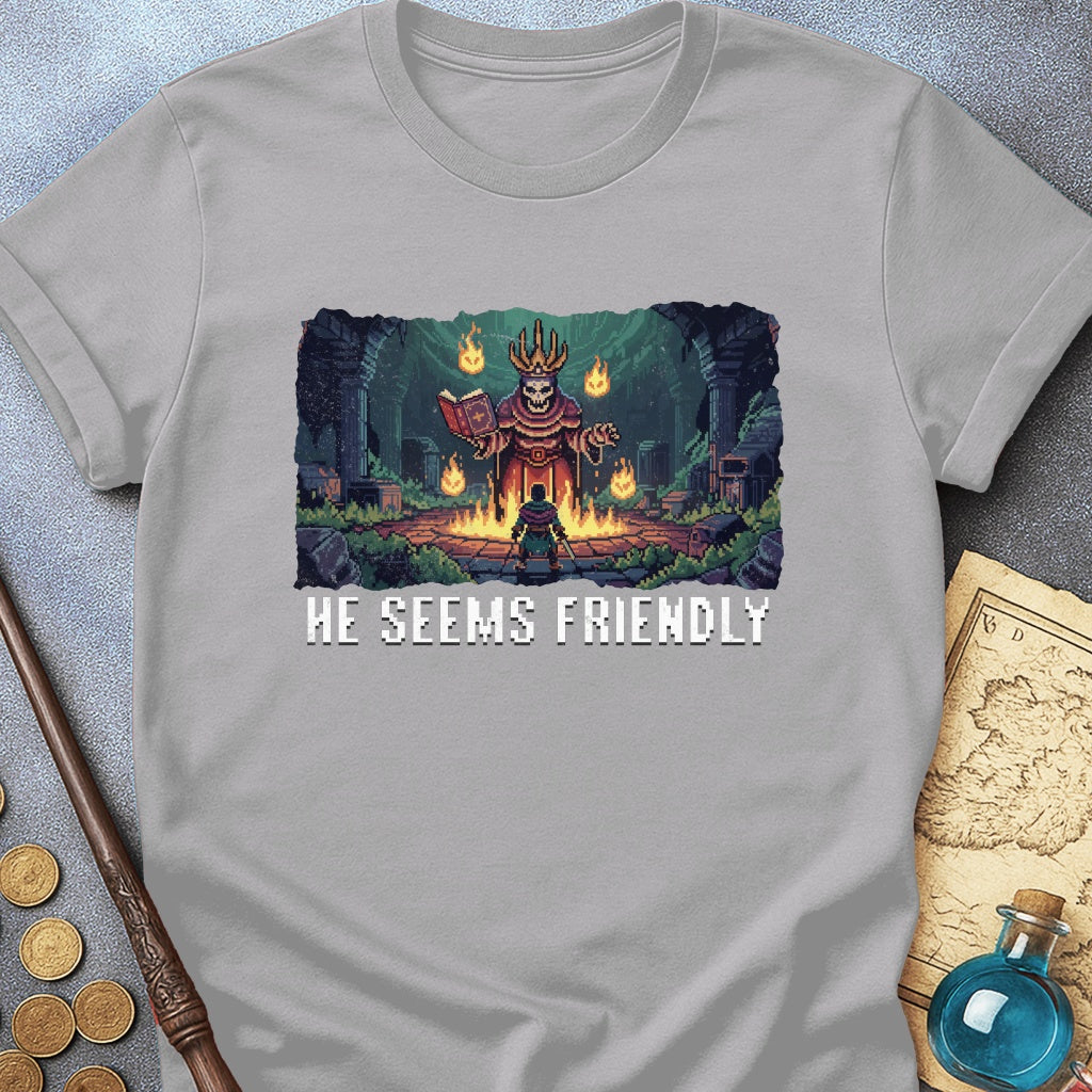 He Seems Friendly Lich Lord T-Shirt
