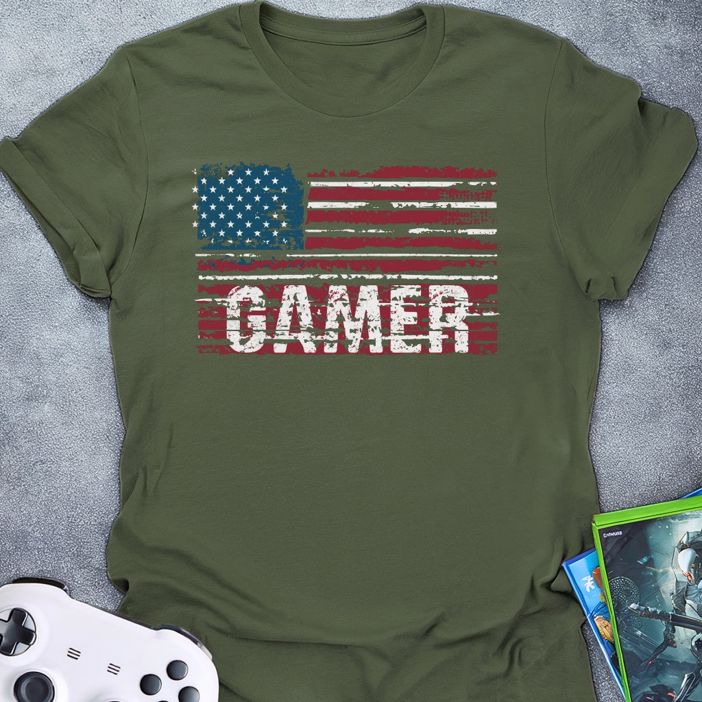 4th of July Gamer Horizontal T-Shirt