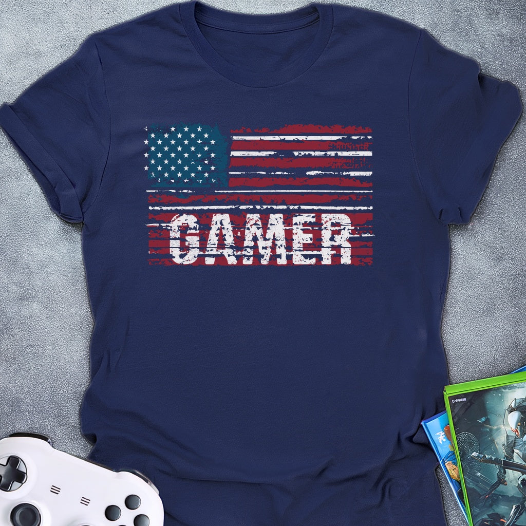 4th of July Gamer Horizontal T-Shirt