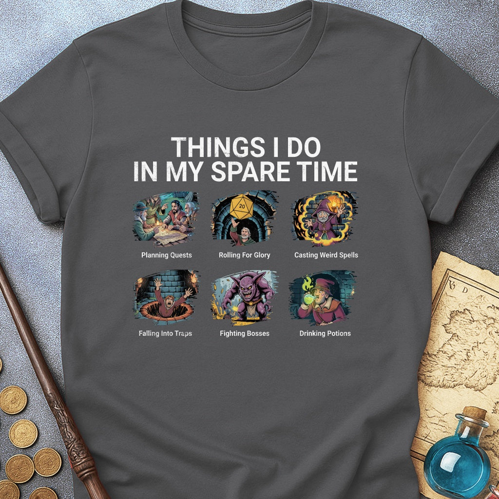 Things I Do In My Spare Time TRPG T-Shirt