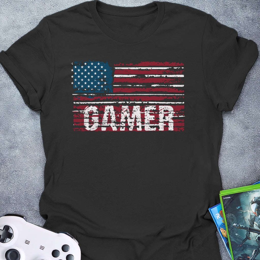4th of July Gamer Horizontal T-Shirt