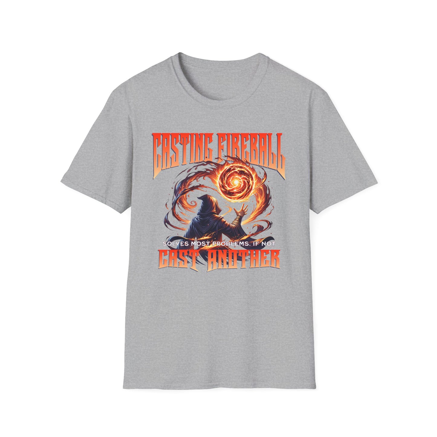 Casting Fireball Wizard T-Shirt