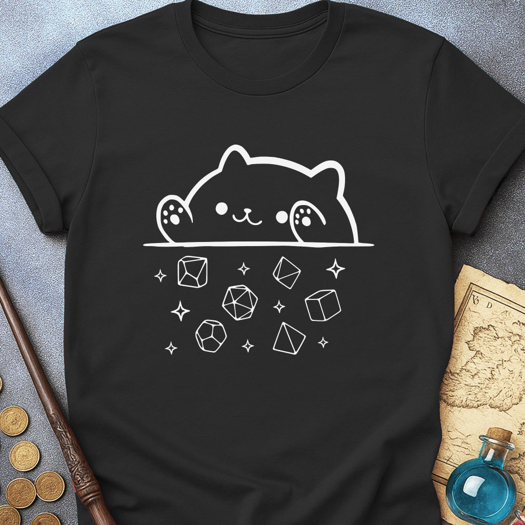 Cat Rolling Dice Line T-Shirt