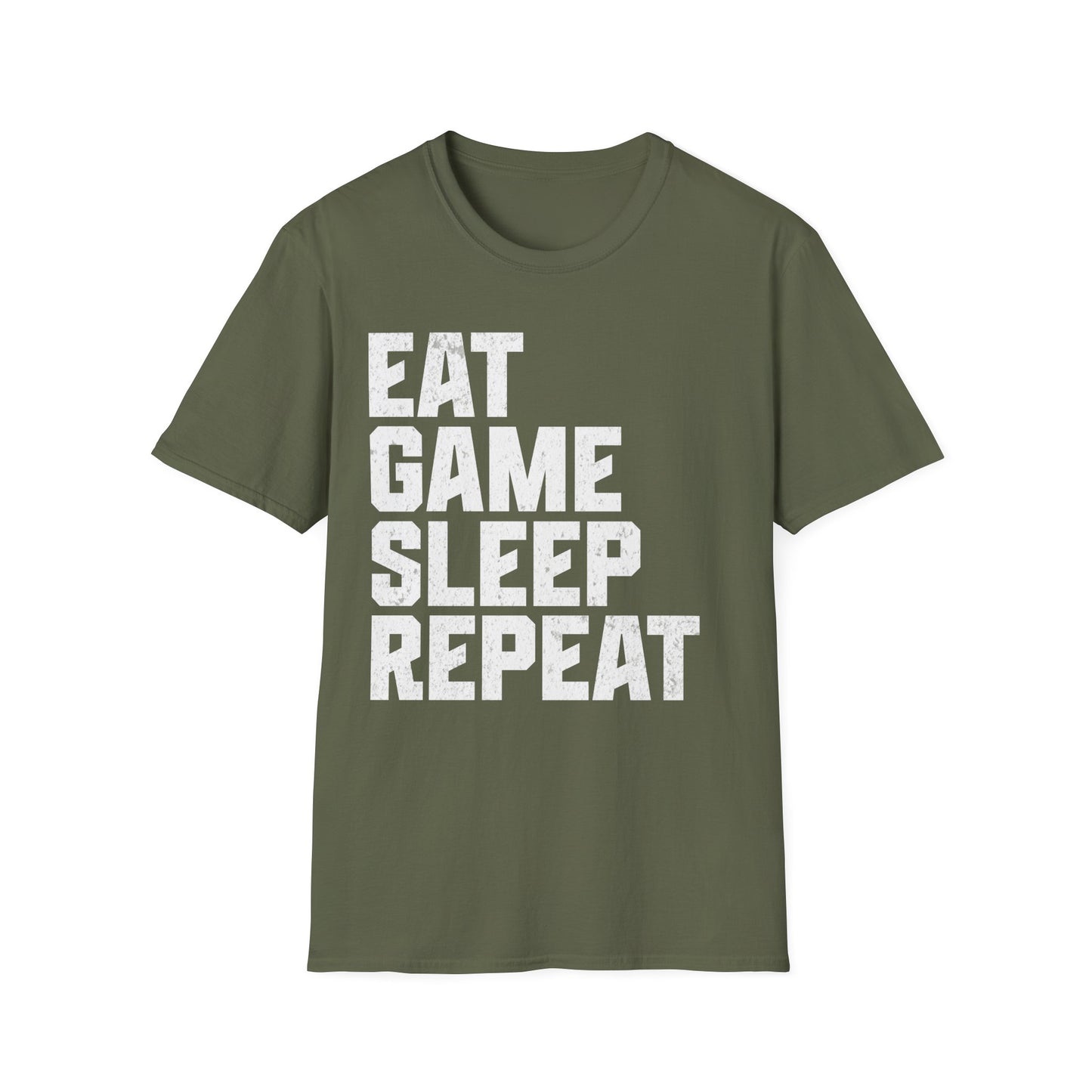 Eat Game Sleep Repeat Text T-Shirt