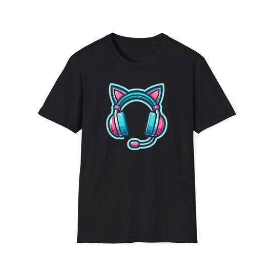 Gaming Cat Headphone T-Shirt