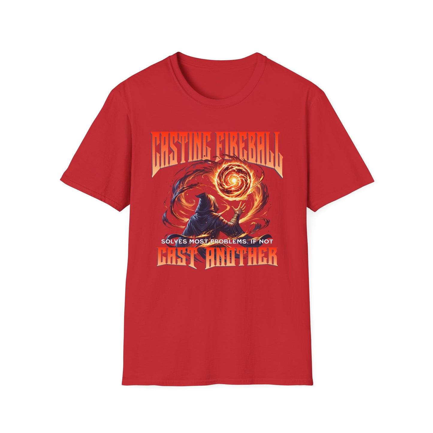 Casting Fireball Wizard T-Shirt