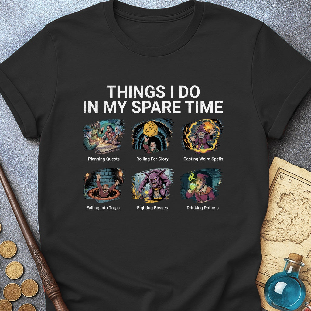 Things I Do In My Spare Time TRPG T-Shirt