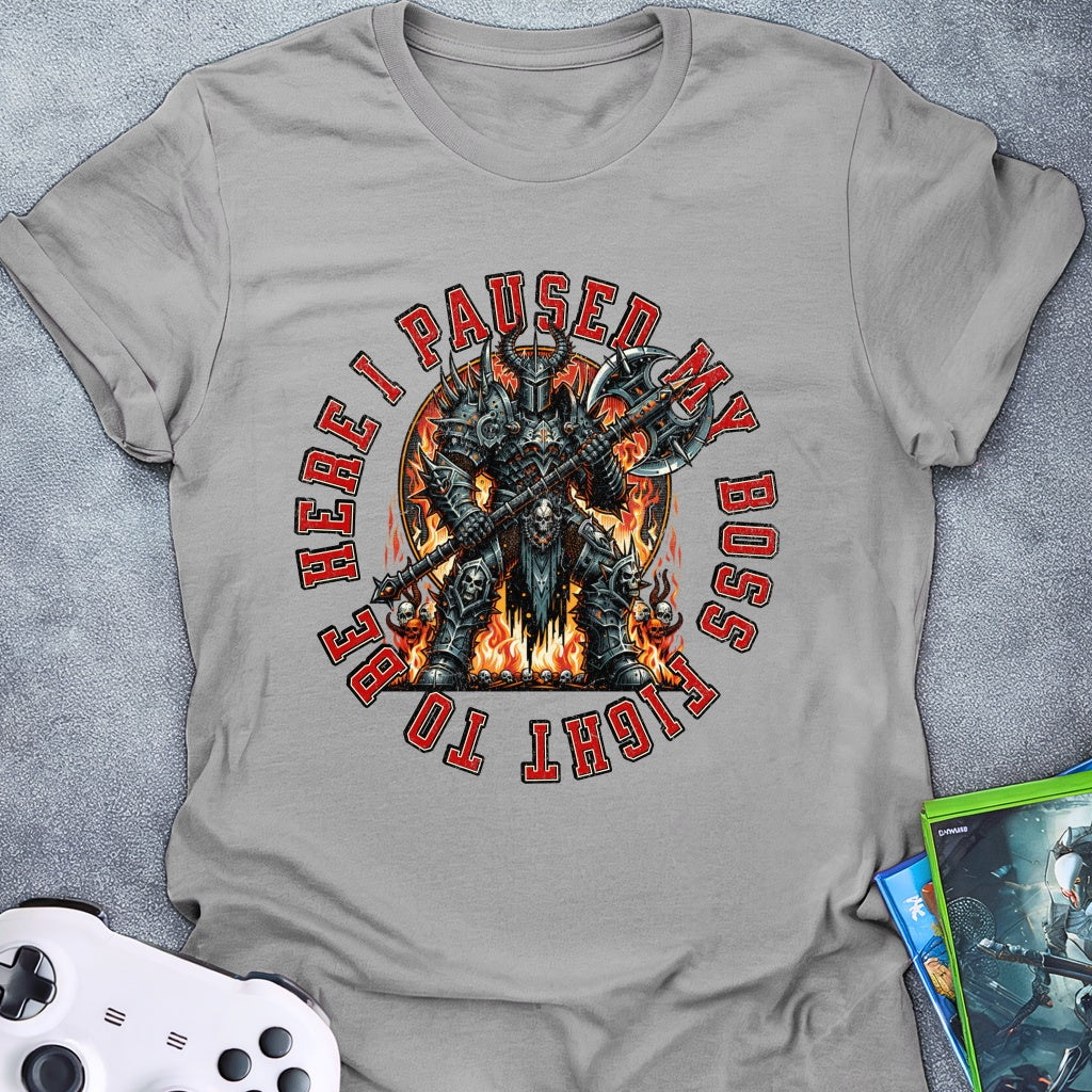 I Paused Boss Fight Knight T-Shirt