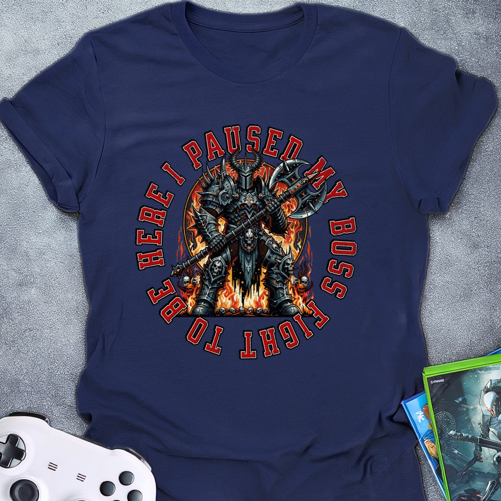 I Paused Boss Fight Knight T-Shirt
