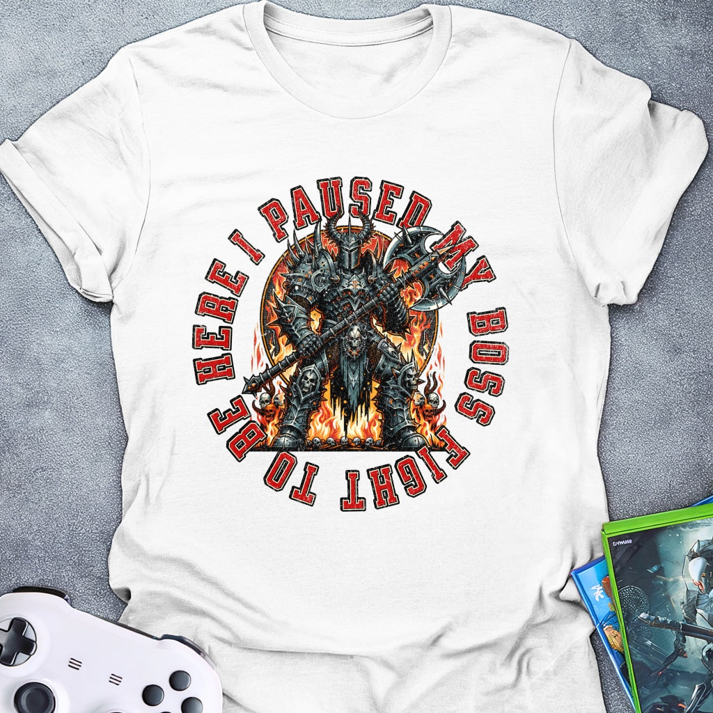 I Paused Boss Fight Knight T-Shirt