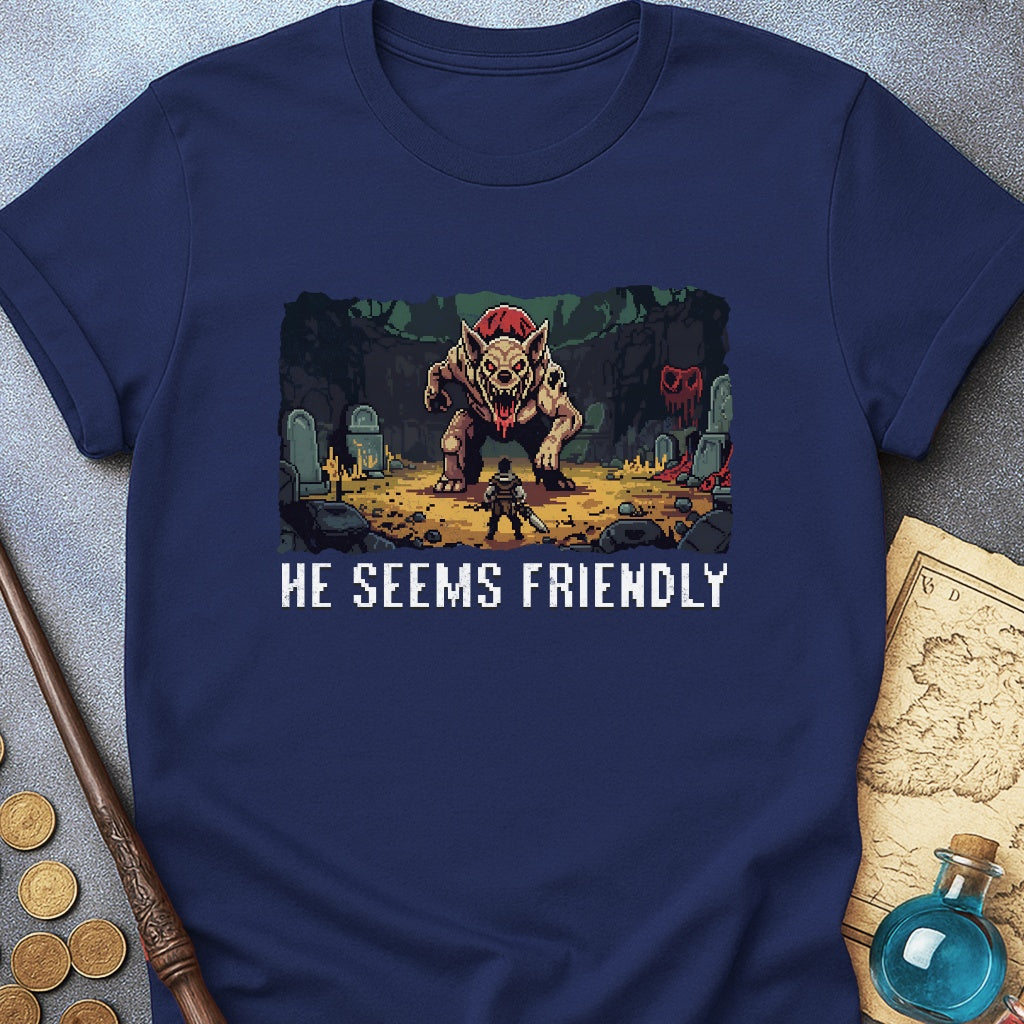 He Seems Friendly Cursed Hound T-Shirt