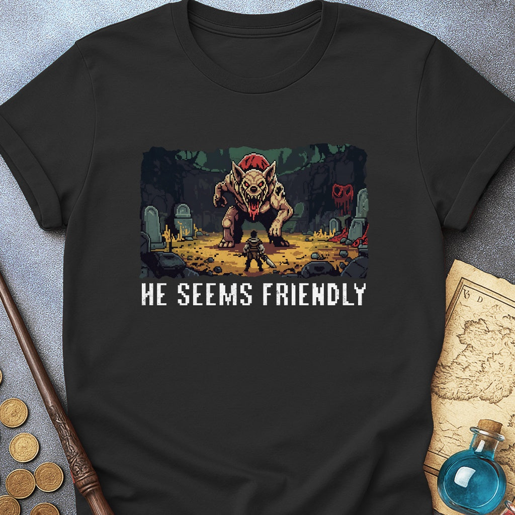 He Seems Friendly Cursed Hound T-Shirt