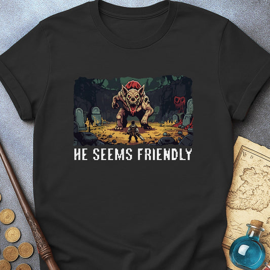 He Seems Friendly Cursed Hound T-Shirt