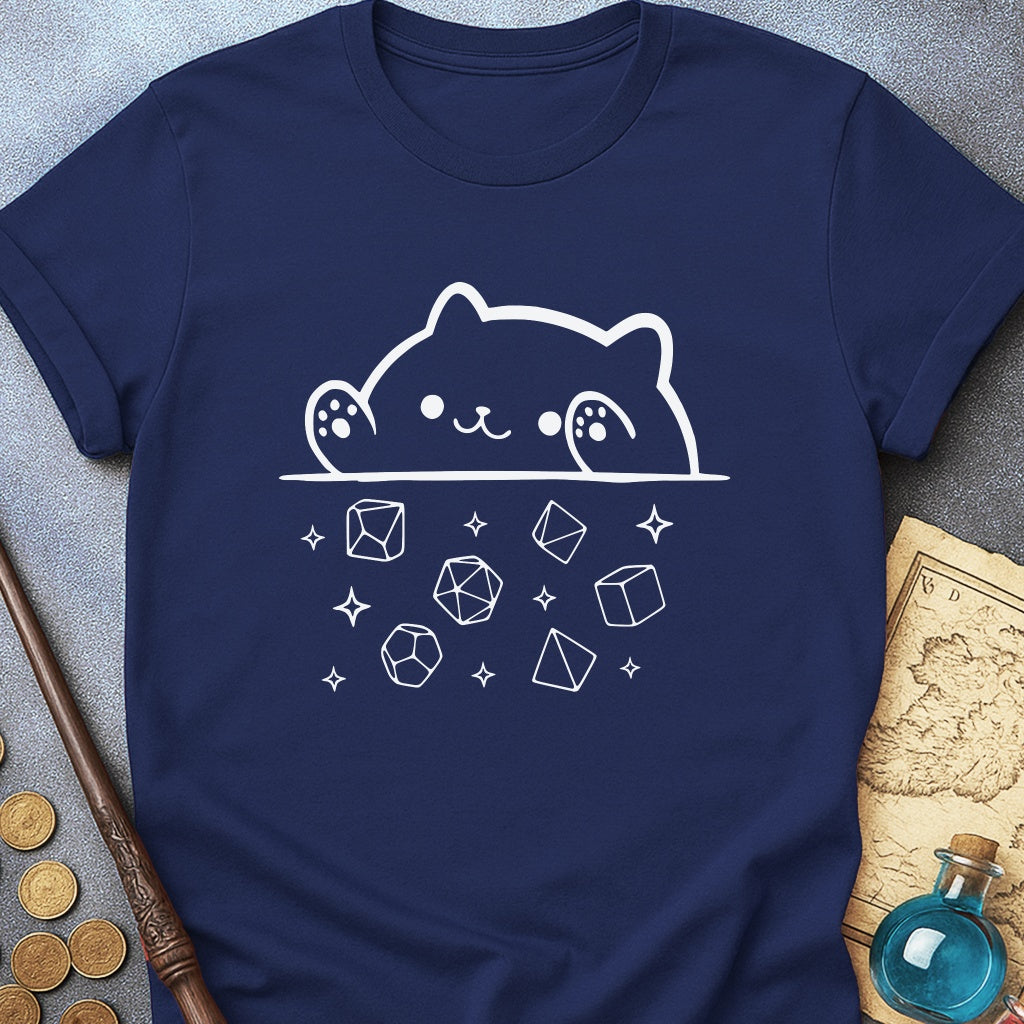 Cat Rolling Dice Line T-Shirt