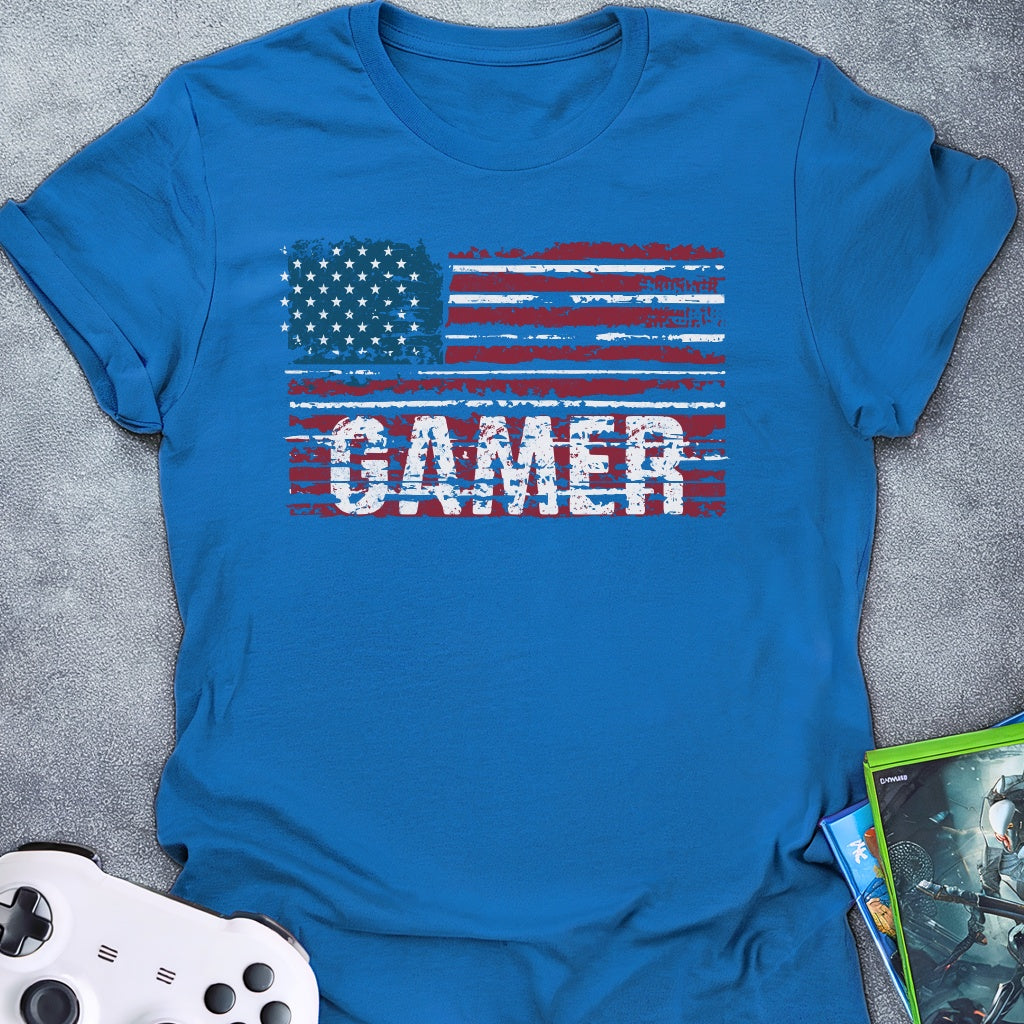 4th of July Gamer Horizontal T-Shirt