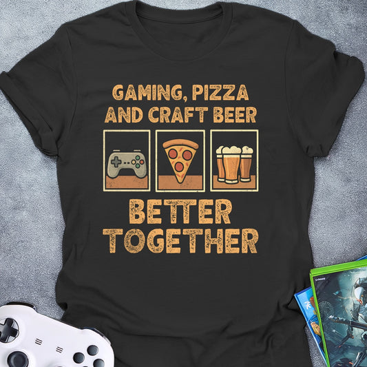 Gaming Pizza and Craft Beer T-Shirt
