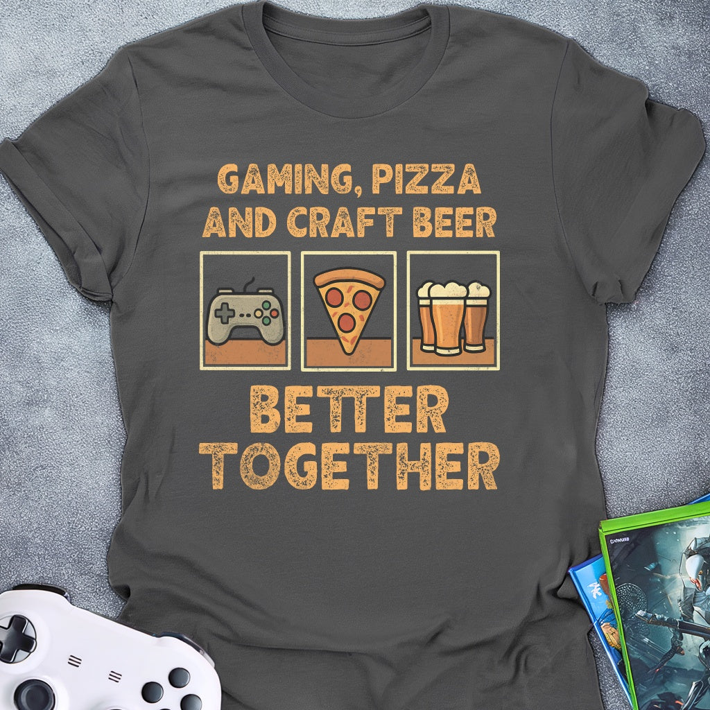Gaming Pizza and Craft Beer T-Shirt