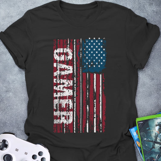 4th of July Gamer Vertical T-Shirt