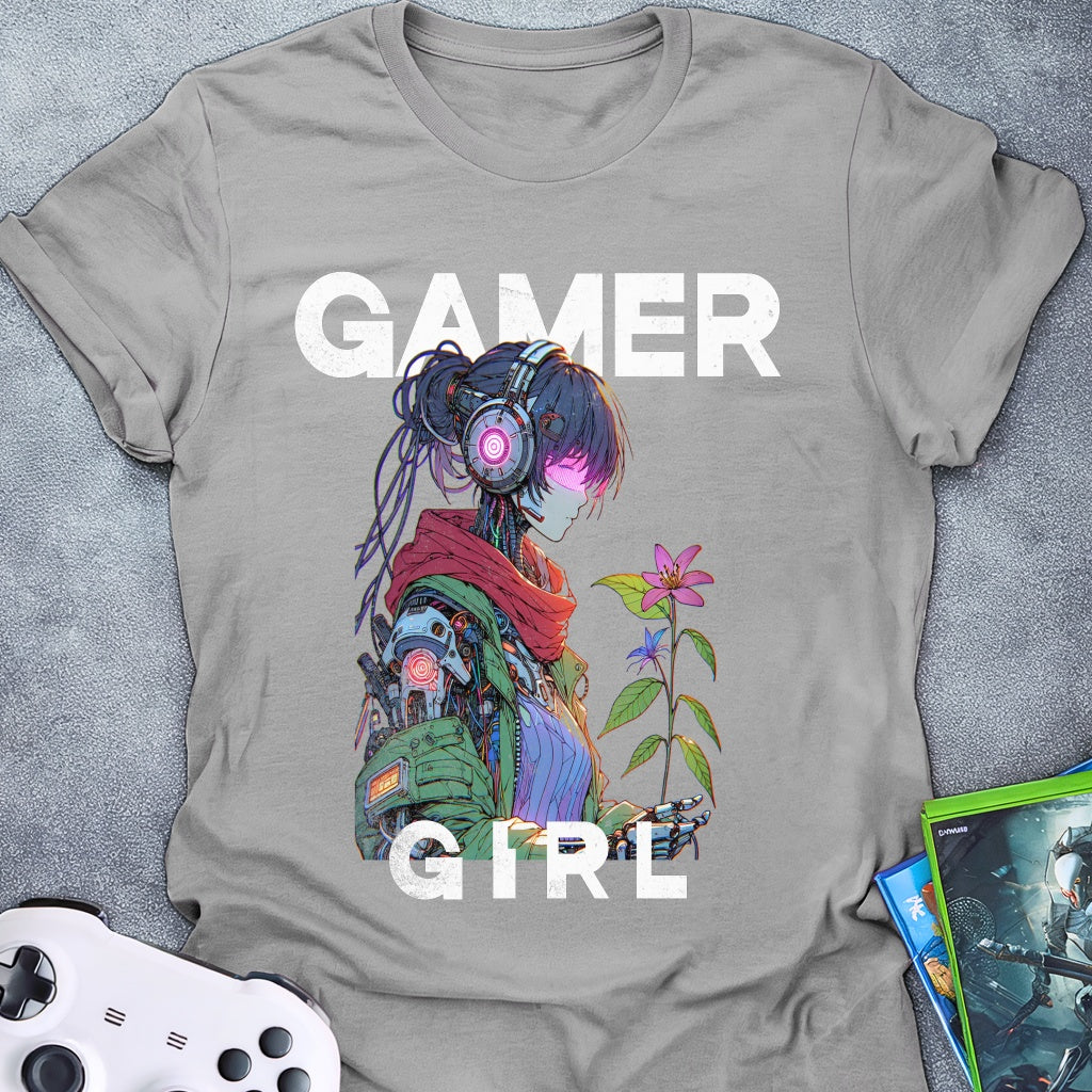 Gamer Girl Flower T-Shirt