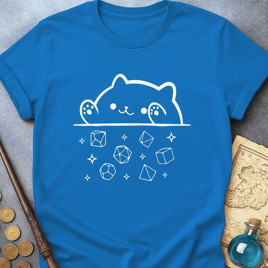 Cat Rolling Dice Line T-Shirt