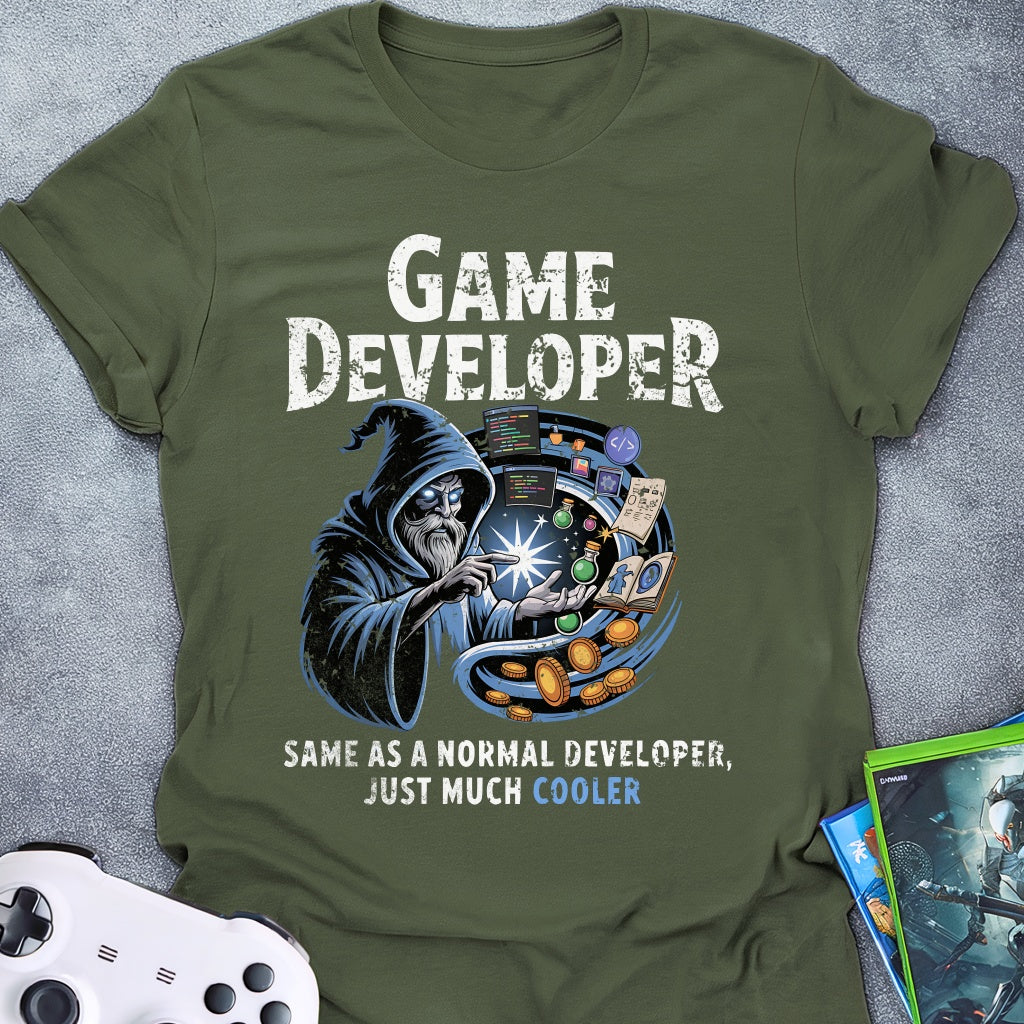 Game Developer Cooler Wizard T-Shirt