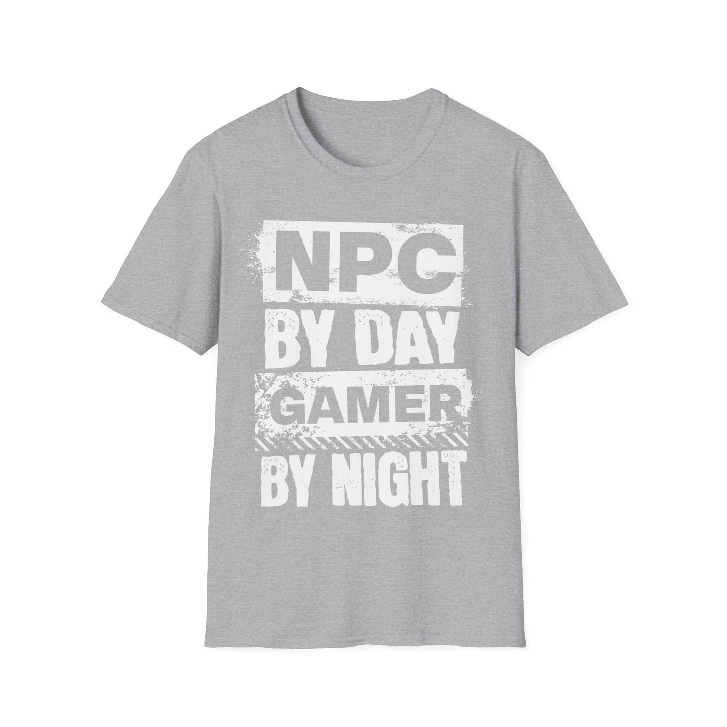 Gamer By Night Text T-Shirt