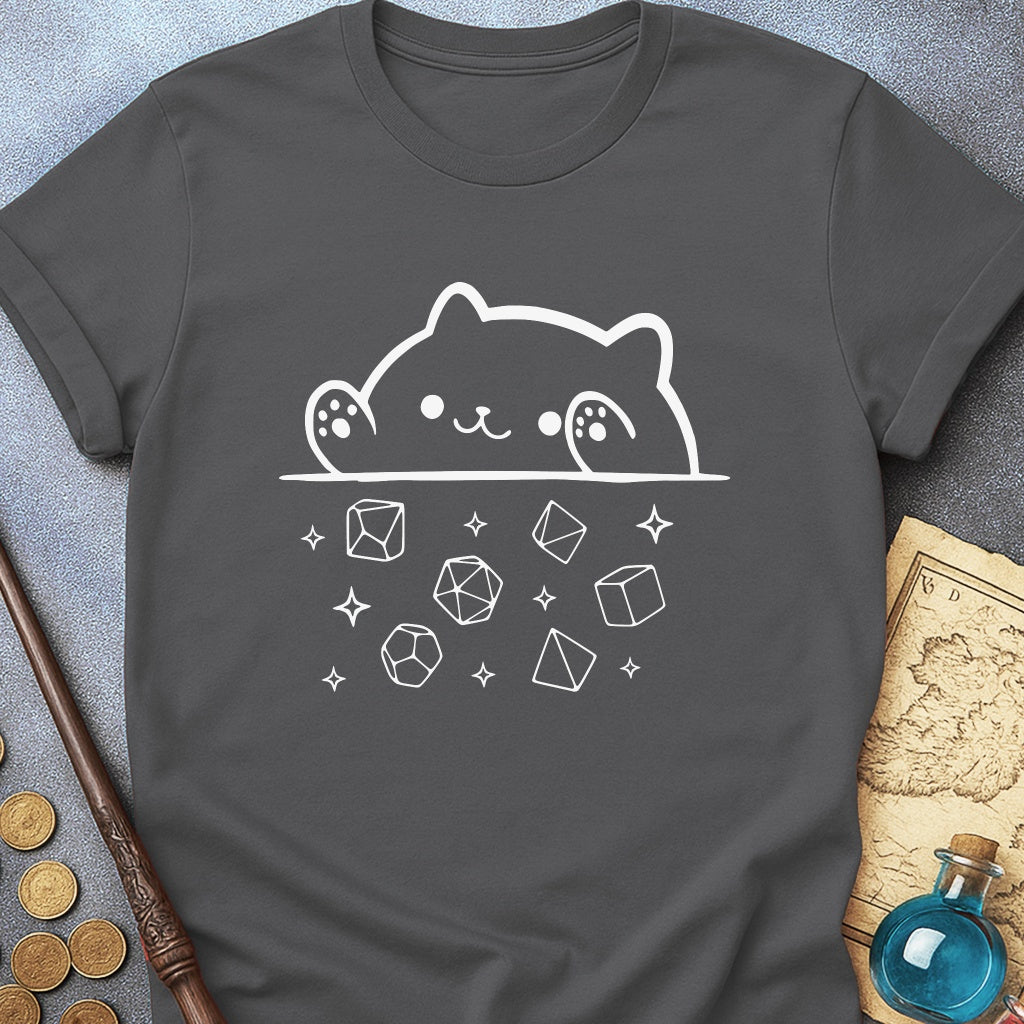 Cat Rolling Dice Line T-Shirt