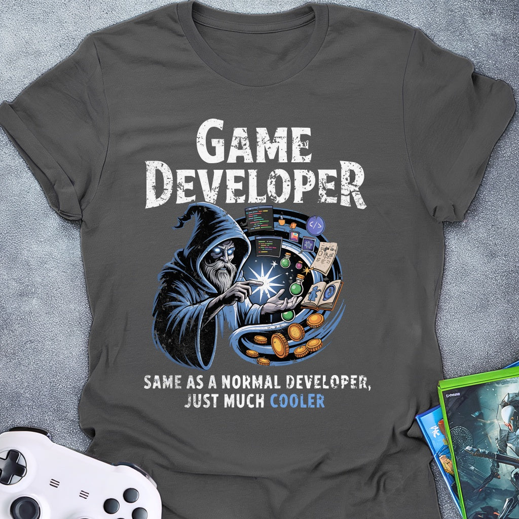 Game Developer Cooler Wizard T-Shirt