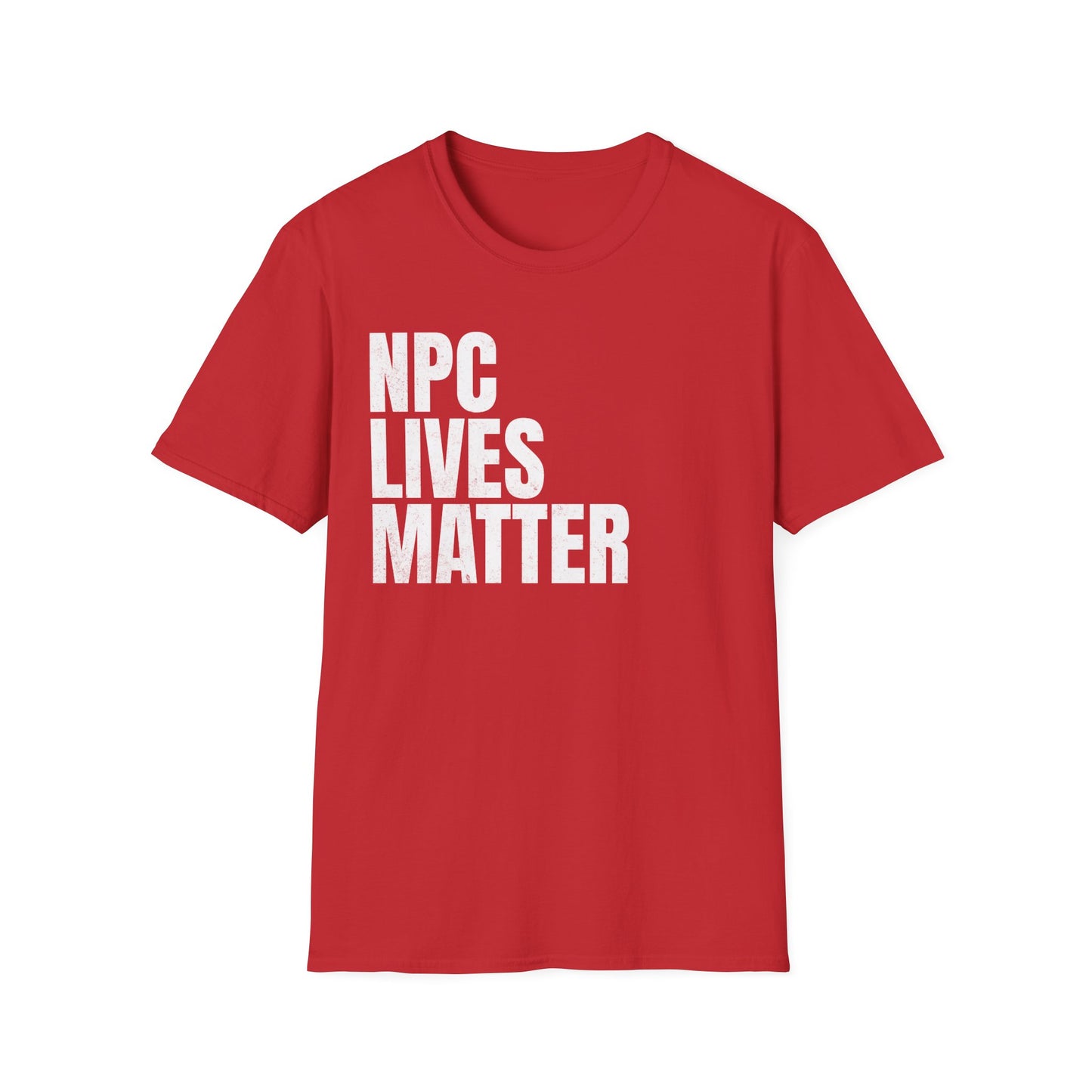 NPC Lives Matter Text T-Shirt